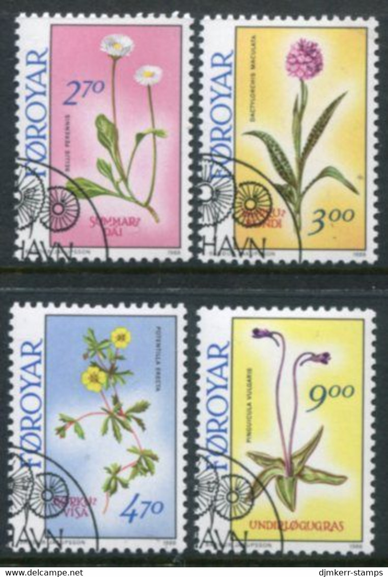 FAROE IS. 1988 Flowers  Used.  Michel 162-65 - Faroe Islands