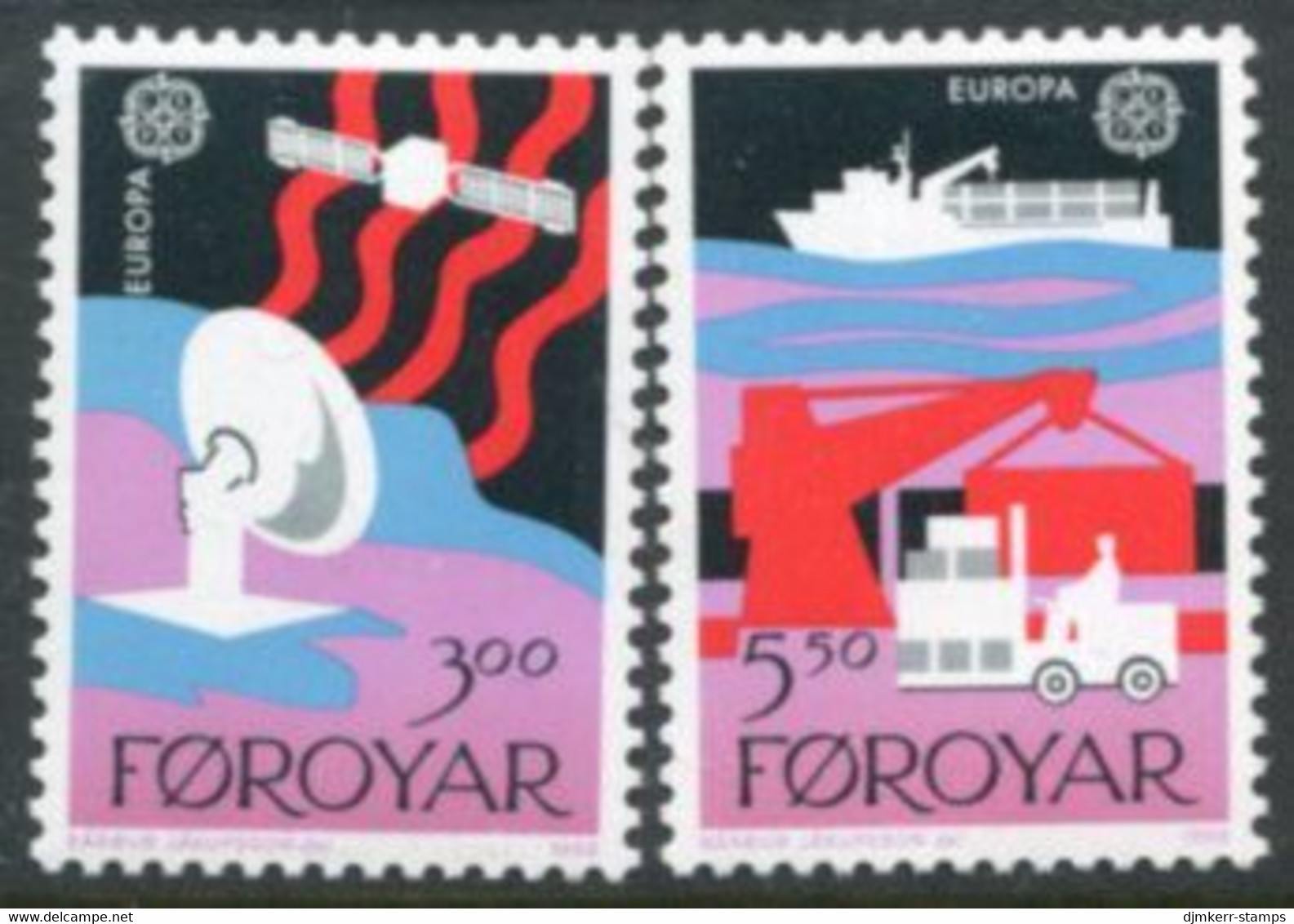 FAROE IS. 1988 Europa: Transport And Communications MNH / **.  Michel 166-67 - Faroe Islands