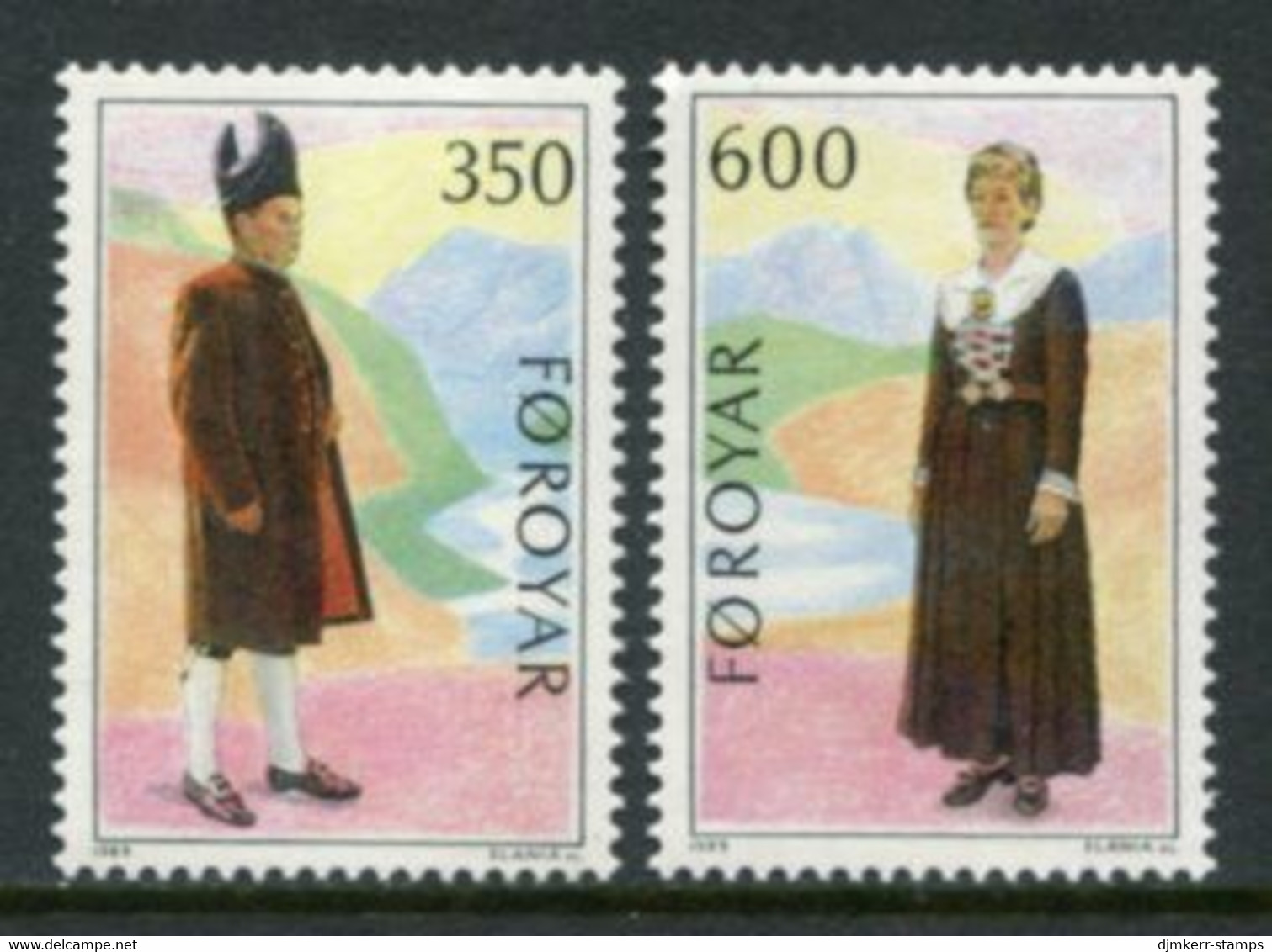 FAROE IS. 1989 National Costumes MNH / **.  Michel 182-83 - Faroe Islands