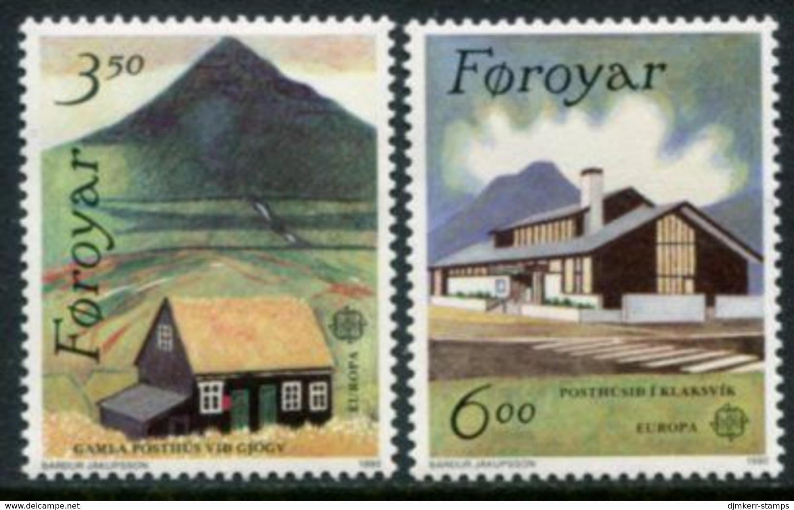 FAROE IS. 1990 Europa: Postal Buildings MNH / **.  Michel 198-99 - Féroé (Iles)