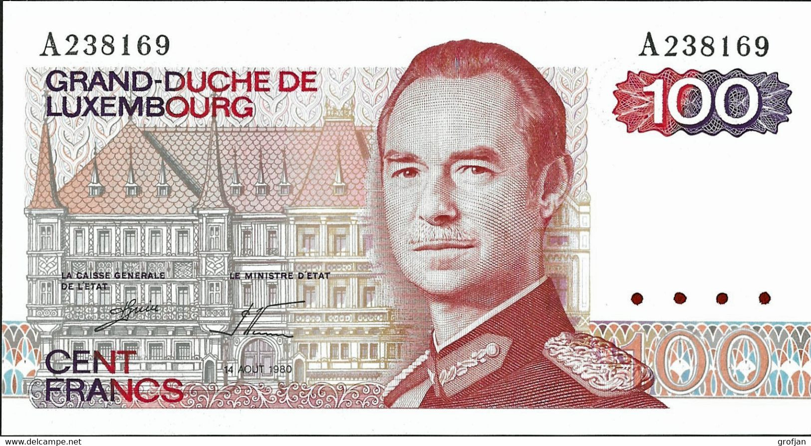 Luxemburg - 100 Francs 1980 - Uncirculeted - Luxemburg