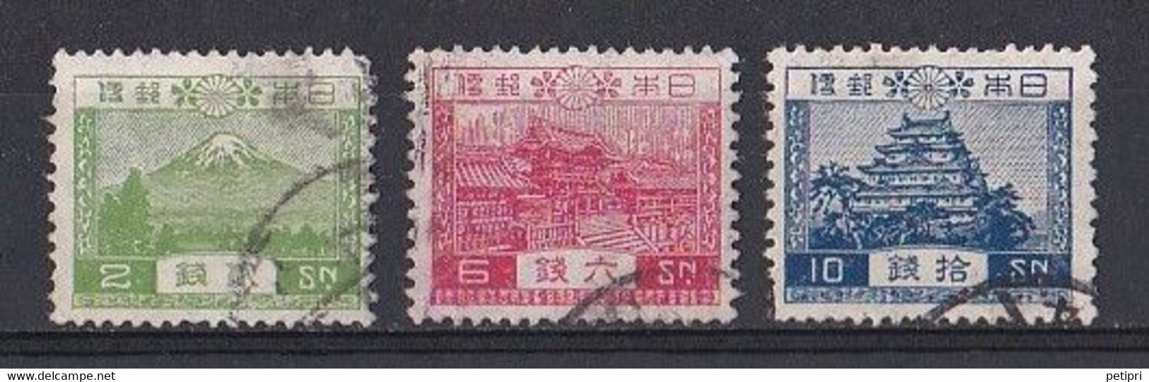 JAPON   1926   1989  Empereur Hirohito   Y&T N °  191  192 193  Oblitéré - Usati