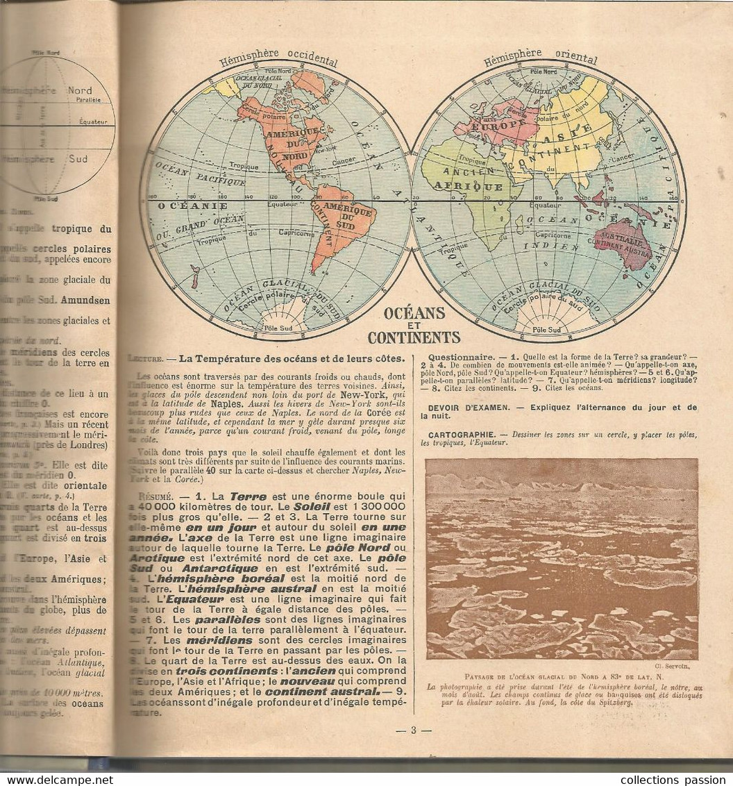 JC, LA FRANCE ET SES COLONIES, 96 Pages, Par H. LE LEAP ,J. BAUDRILLARD, 1938, Certificat D'études, Frais Fr 6.35 E - 12-18 Años