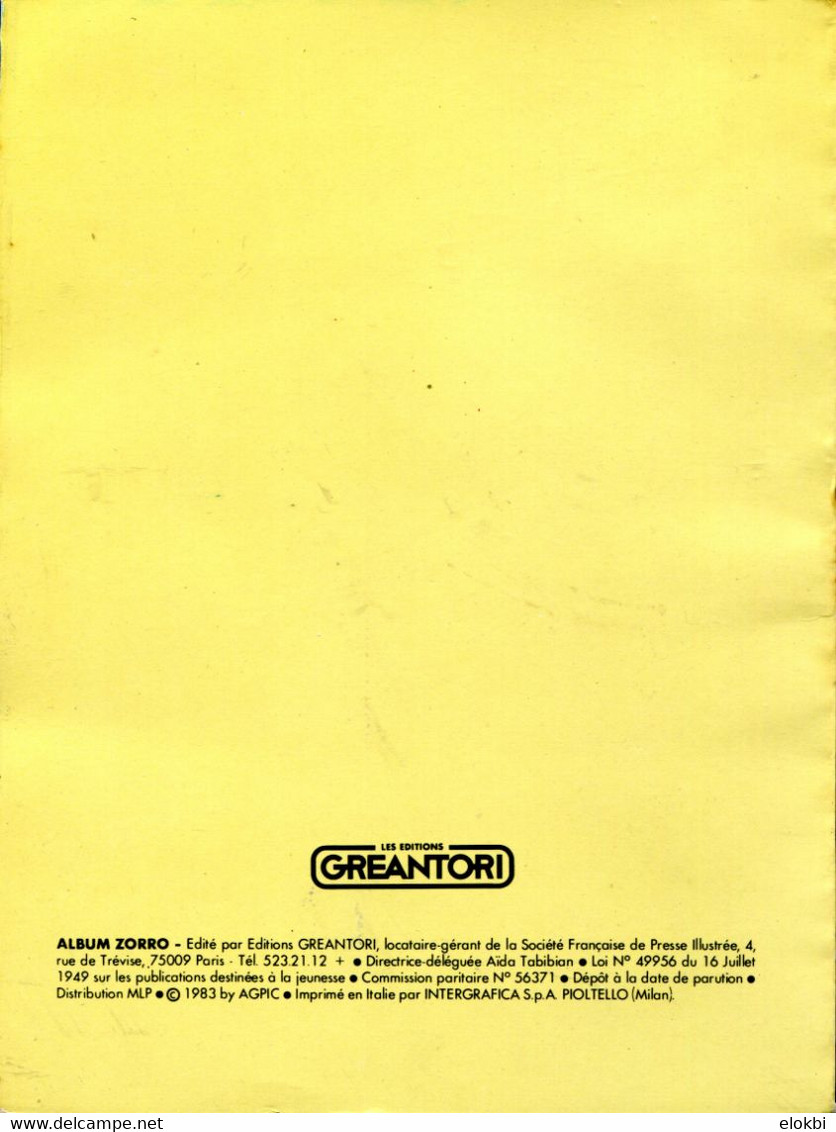 Zorro Album N°4 De 1983 - Zorro