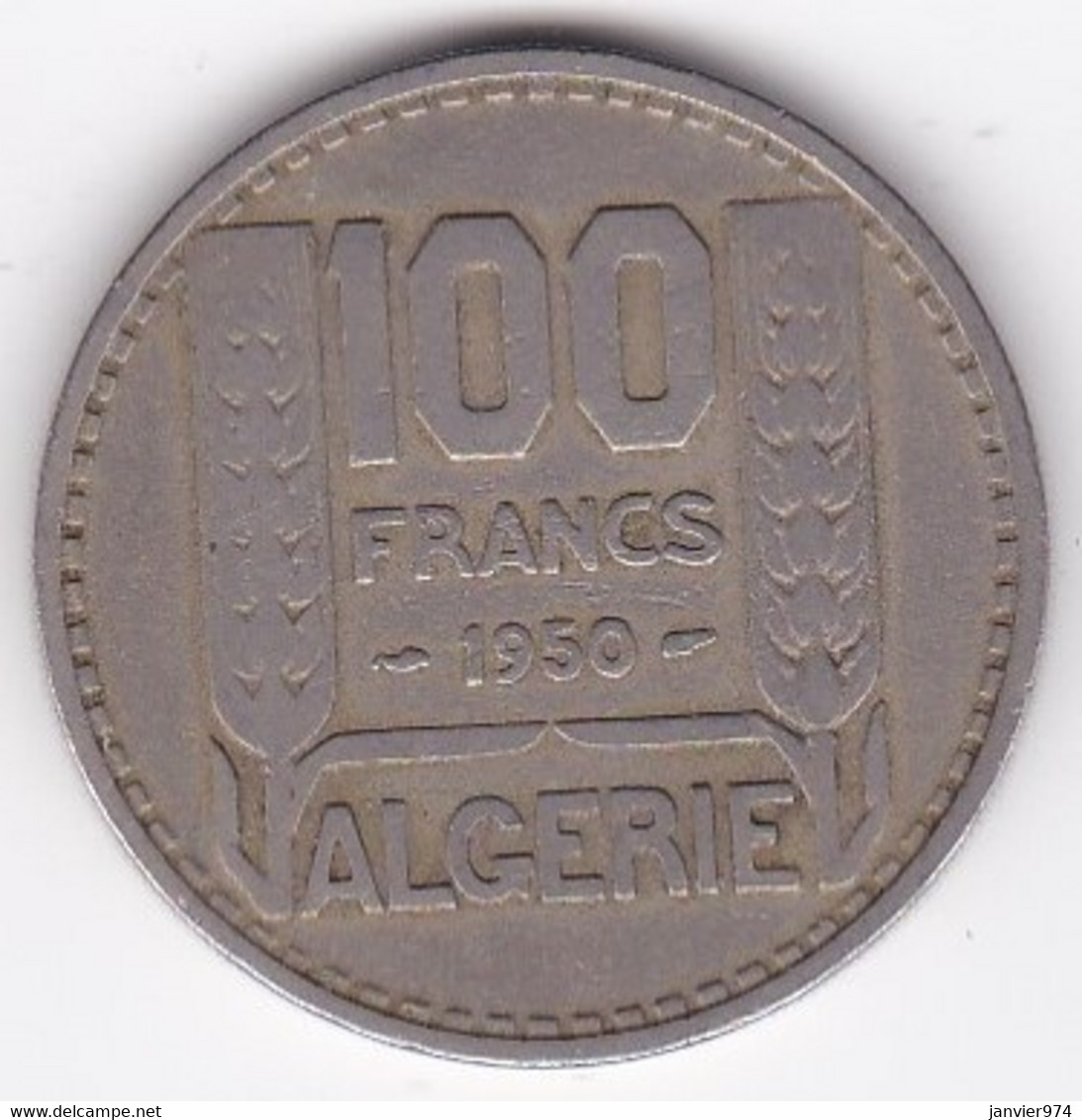 Algerie. 100 Francs Turin 1950 , Cupronickel , KM# 93 - Algerije