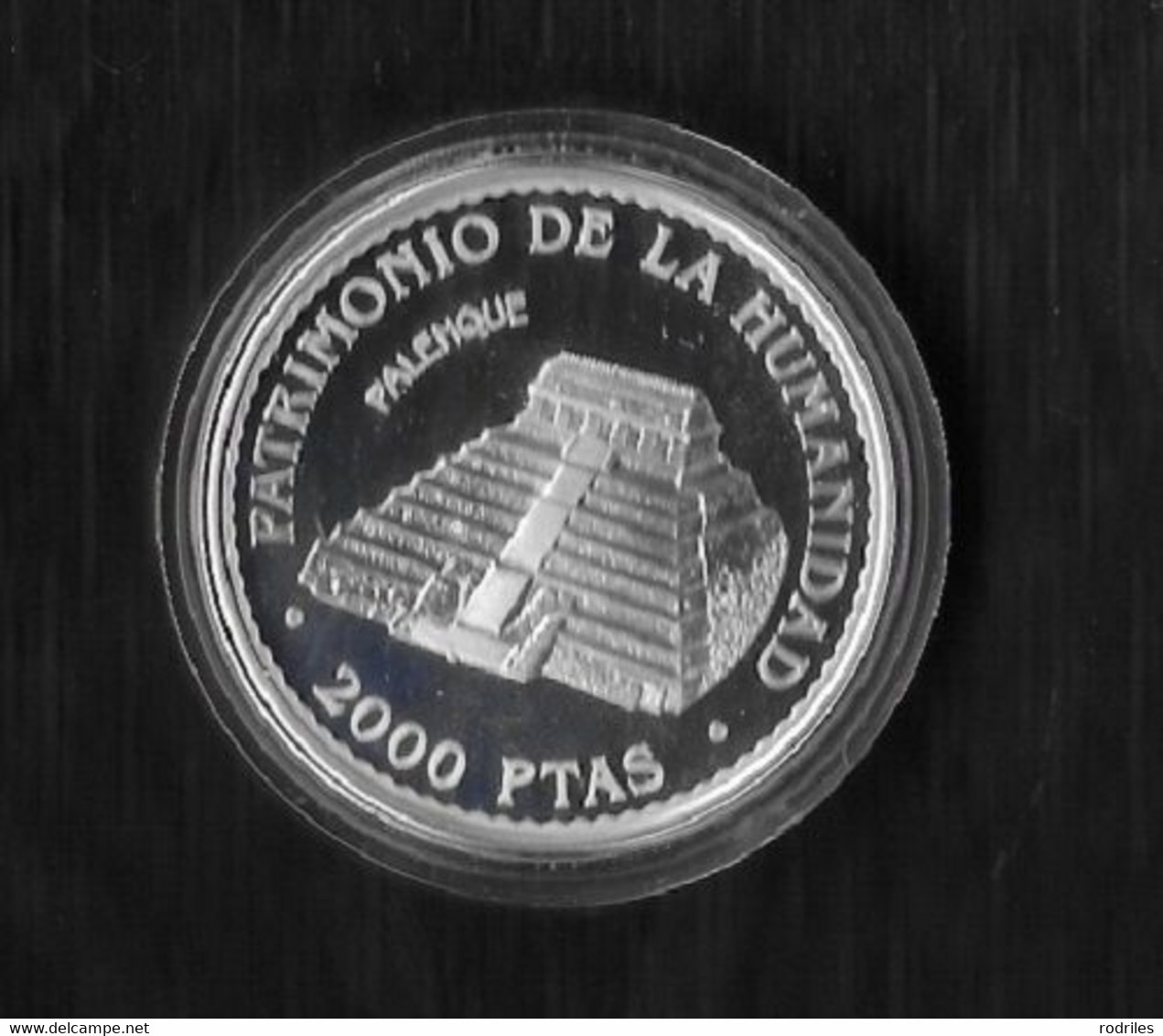 ESPAÑA.- AÑO 1996.  2000 PTAS PLATA PATRIMONIO MUNDIAL "PALENQUE" - 2 000 Pesetas