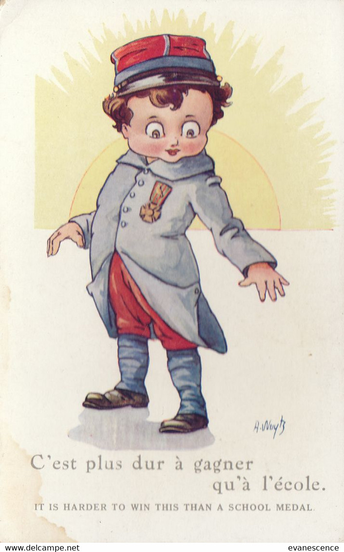 Illustrateur A. Wuyts : Enfant Soldat (trace)    ///  Ref. Jan. 22 /  BO. TH - Wuyts