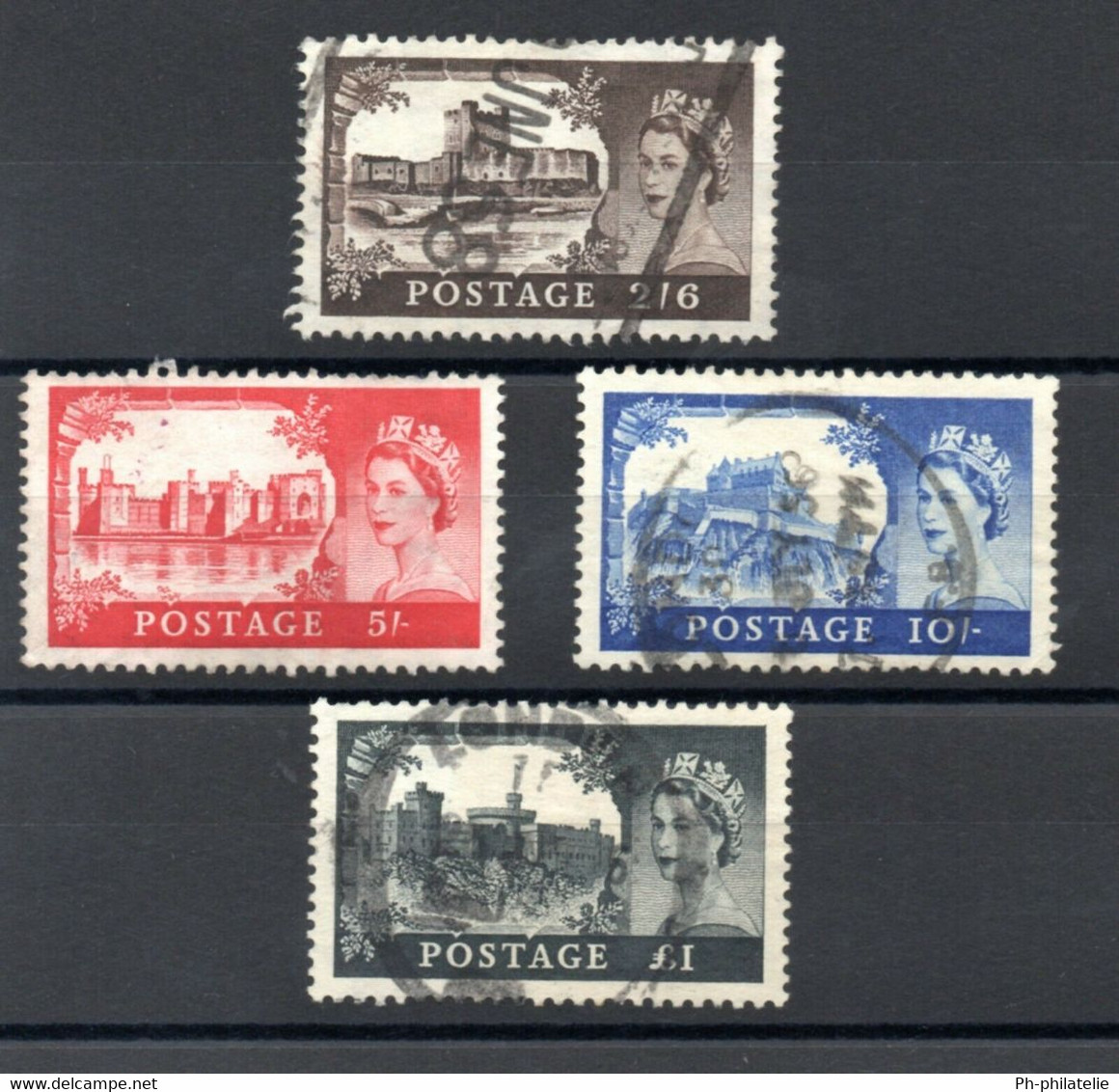 ROYAUME-UNI: SERIE COMPLETE DE 4 TIMBRES OBLITERES N°283/286 - Gebruikt