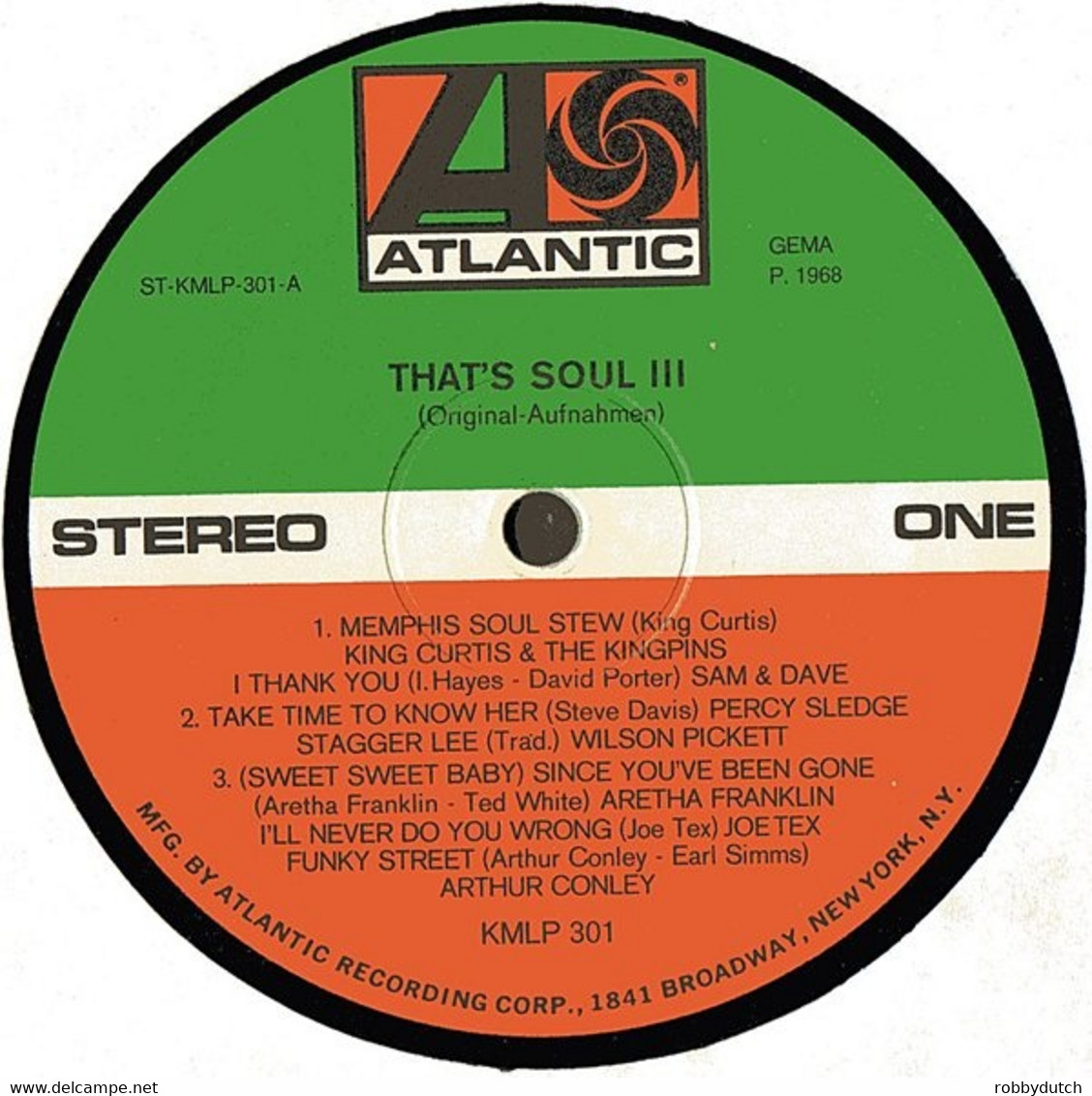 * LP *  THAT'S SOUL 3 - VARIOUS ARTISTS (Germany 1968) - Soul - R&B