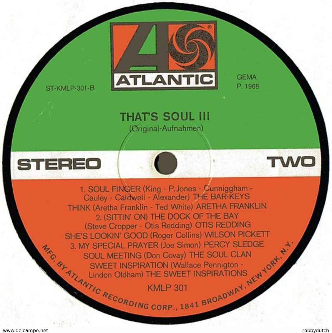 * LP *  THAT'S SOUL 3 - VARIOUS ARTISTS (Germany 1968) - Soul - R&B