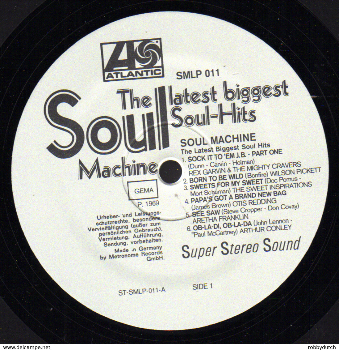 * LP *  THE SOUL MACHINE (the Latest Biggest Soul-hits) - VARIOUS ARTISTS (Germany 1969) - Soul - R&B