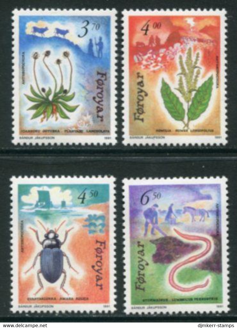 FAROE IS. 1991 Species Introduced By Humans MNH / **.  Michel 211-14 - Islas Faeroes