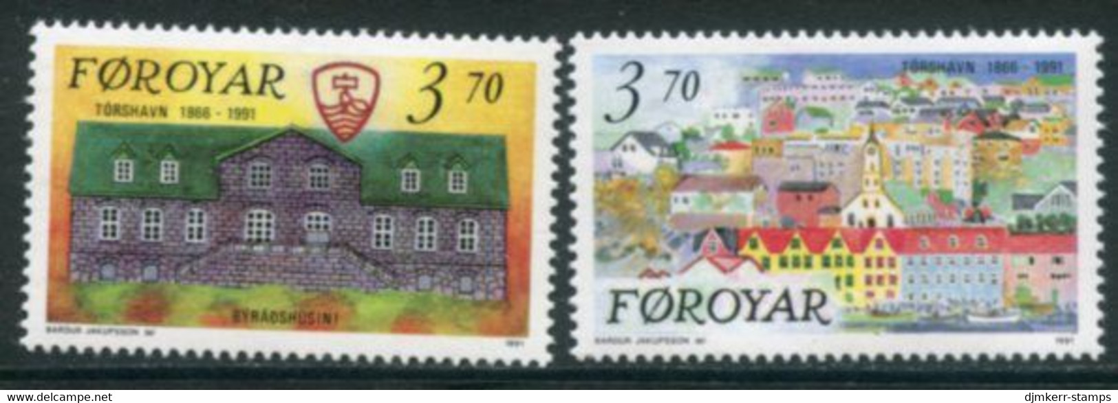 FAROE IS. 1991  Anniversary Of Torshavn MNH / **.  Michel 215-16 - Faroe Islands