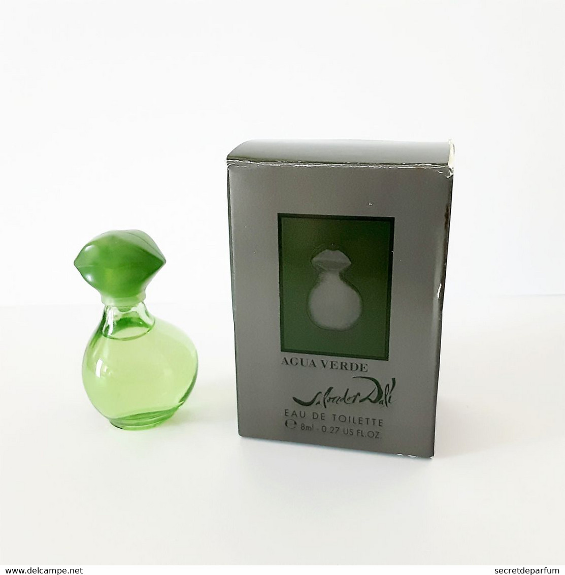 Miniatures De Parfum  AGUA VERDE De SALVADOR DALI    EDT   8 Ml  +  BOITE - Miniatures Hommes (avec Boite)
