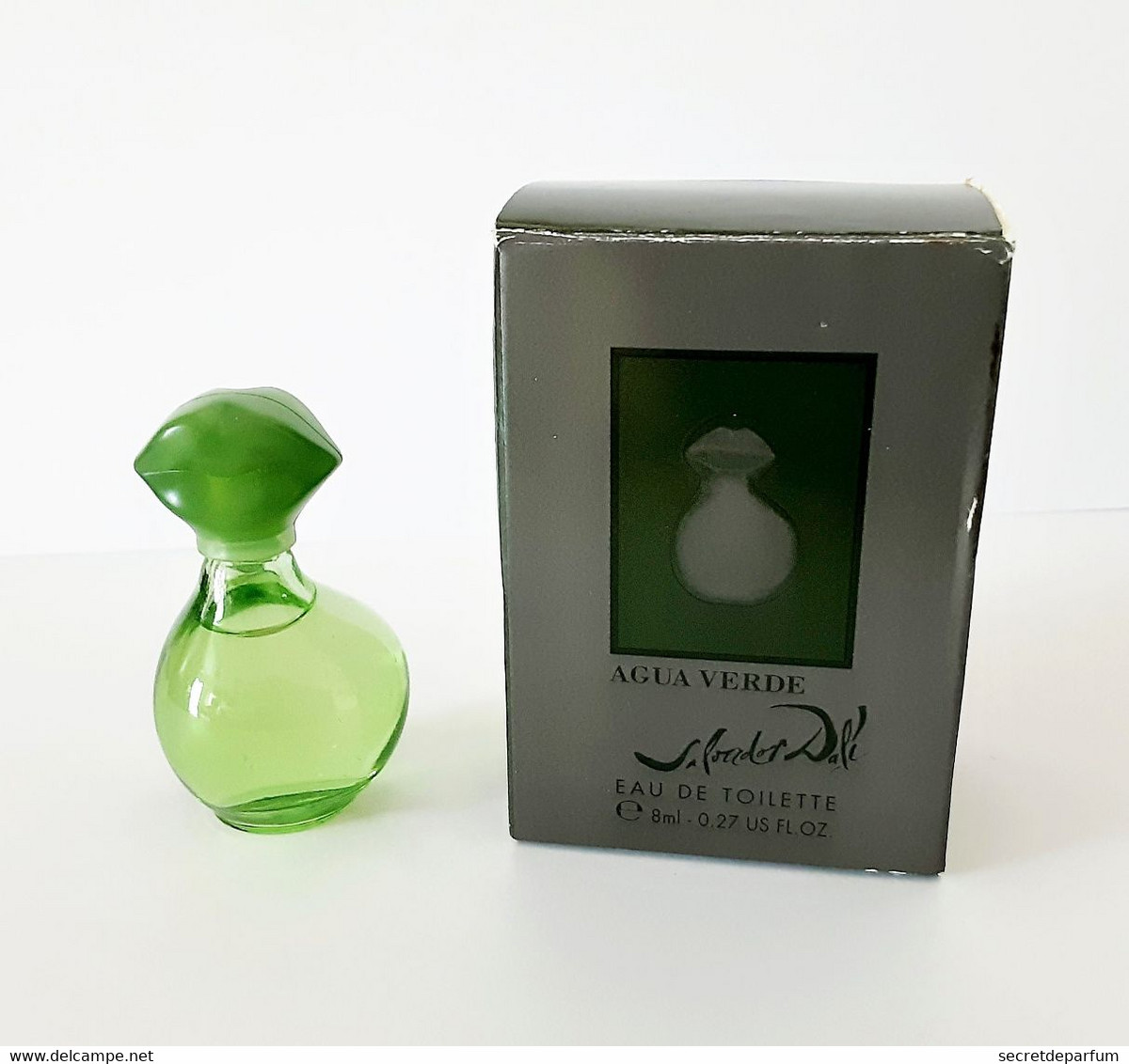 Miniatures De Parfum  AGUA VERDE De SALVADOR DALI    EDT   8 Ml  +  BOITE - Miniatures Hommes (avec Boite)