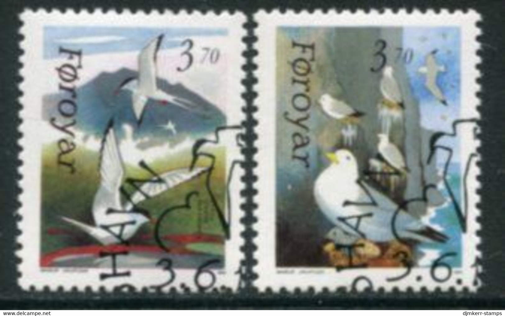 FAROE IS. 1991 Seabirds Used.  Michel 221-22 - Isole Faroer