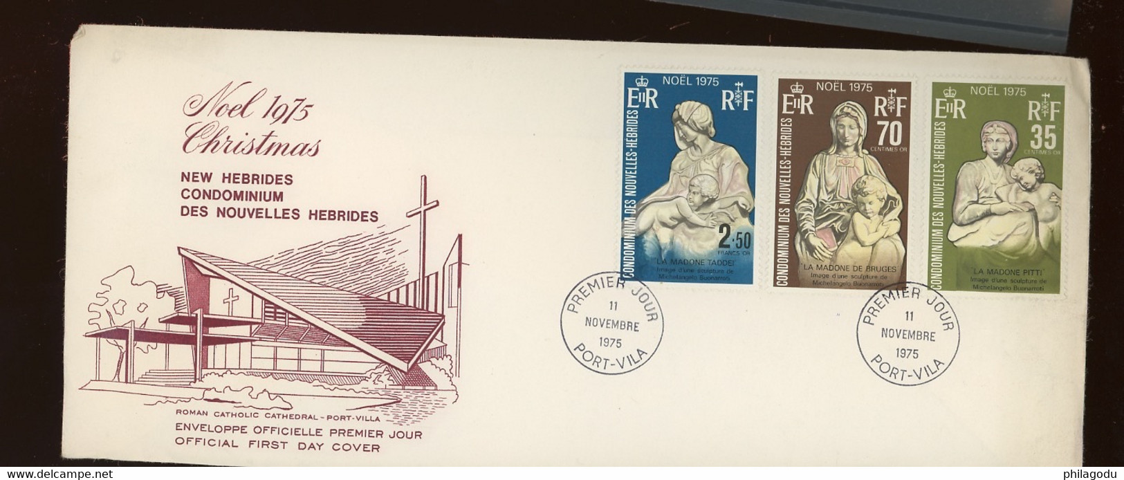 1975. Noel.   Michelangelo Yvert. 5,--euros - FDC