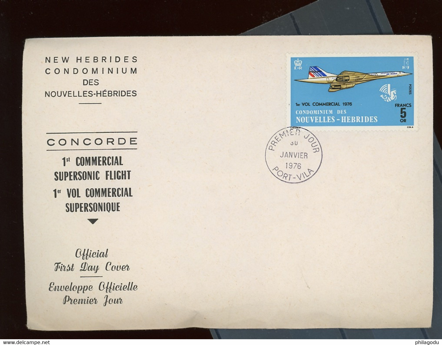 1976.  Premier Vol   CONCORDE. 424.  Cote Yv 30,-euros - FDC