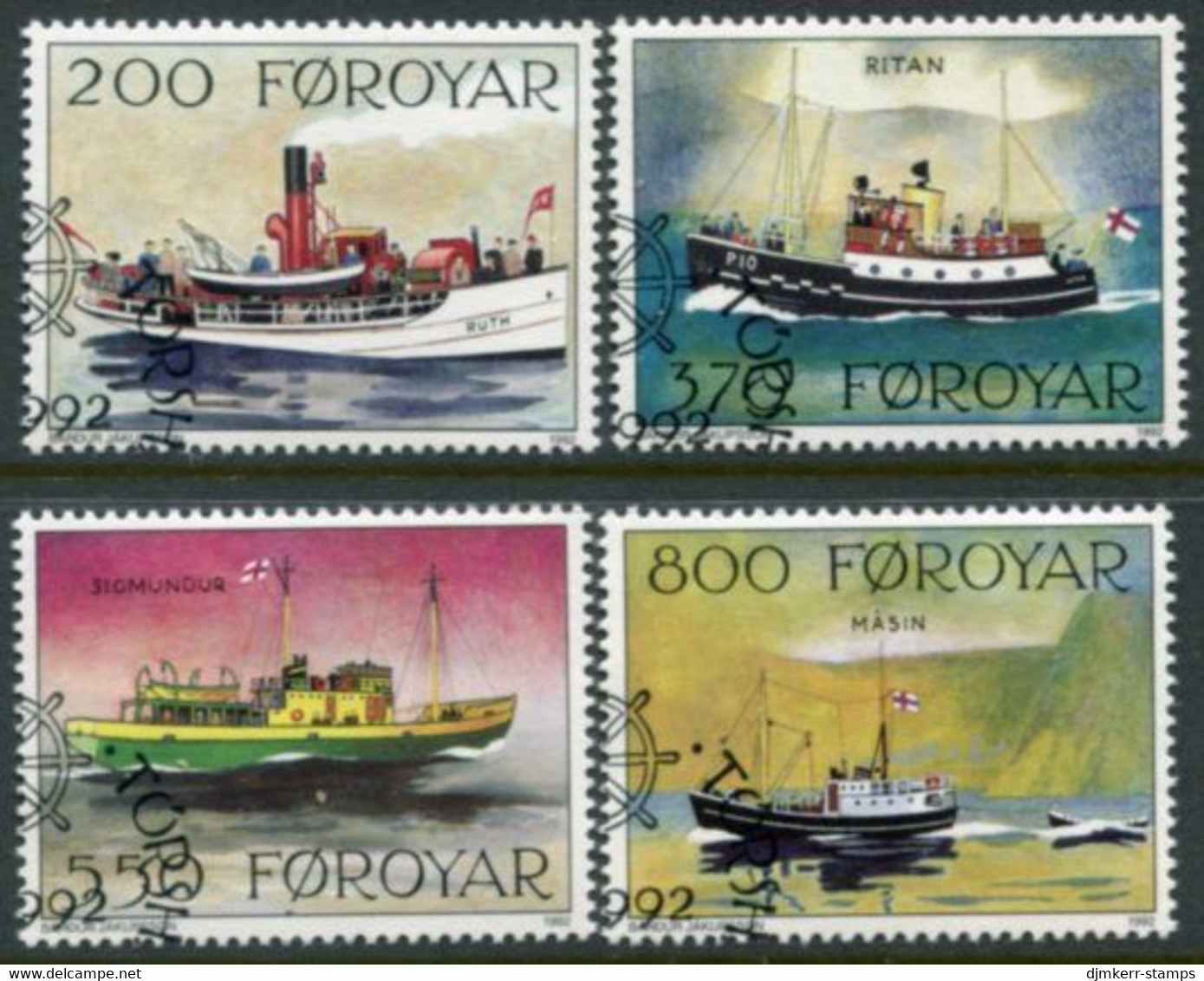 FAROE IS. 1992 Mail Ships Used.  Michel 227-30 - Faroe Islands