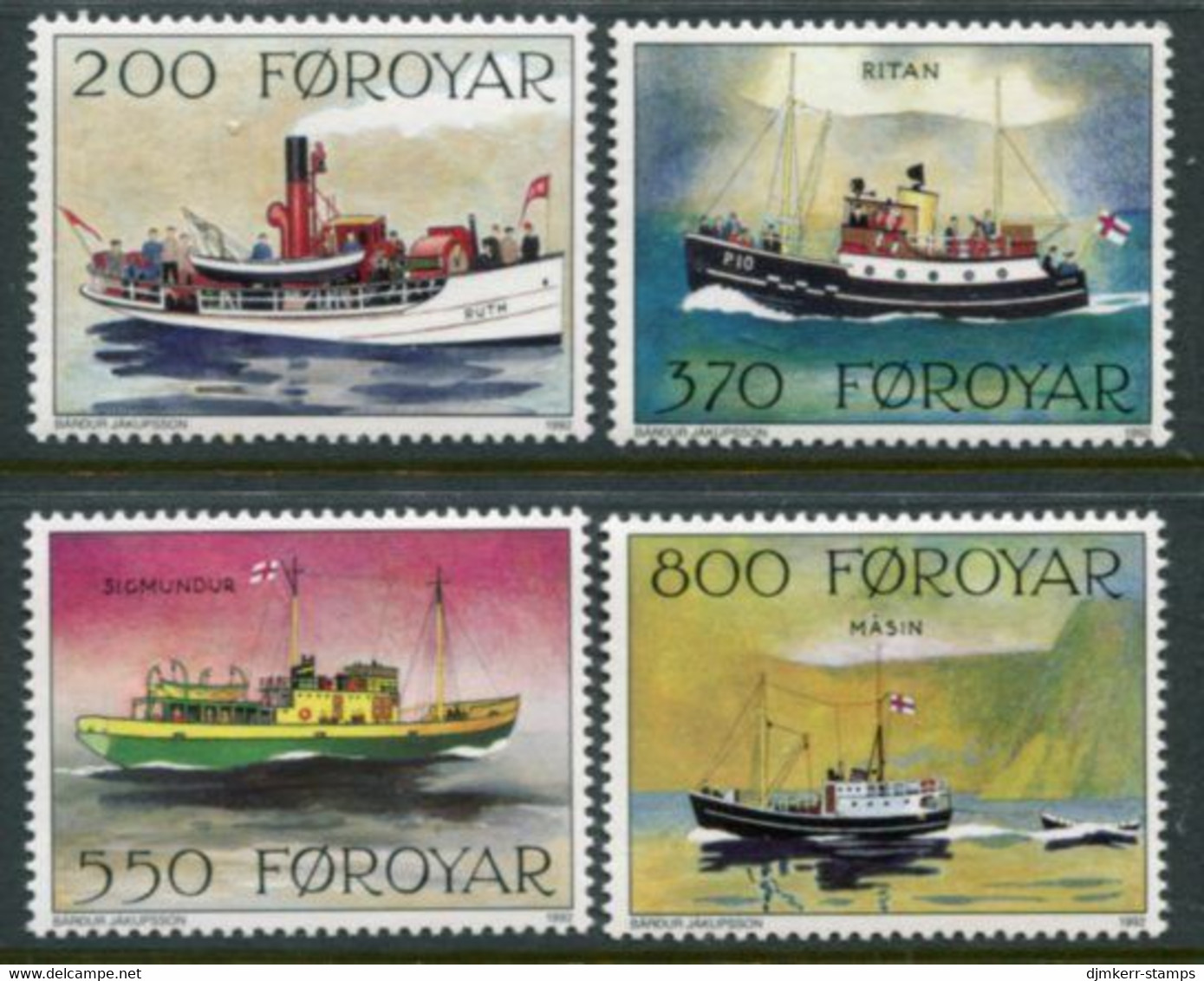 FAROE IS. 1992 Mail Ships MNH / **.  Michel 227-30 - Färöer Inseln