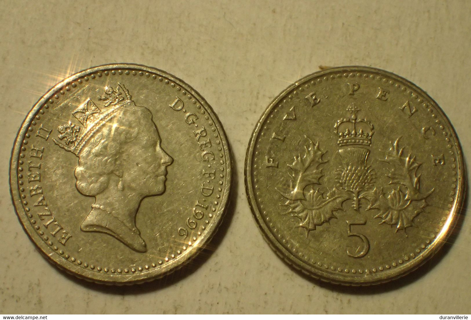 Grande-Bretagne, Elizabeth II, 5 Pence, 1996 - 5 Pence & 5 New Pence