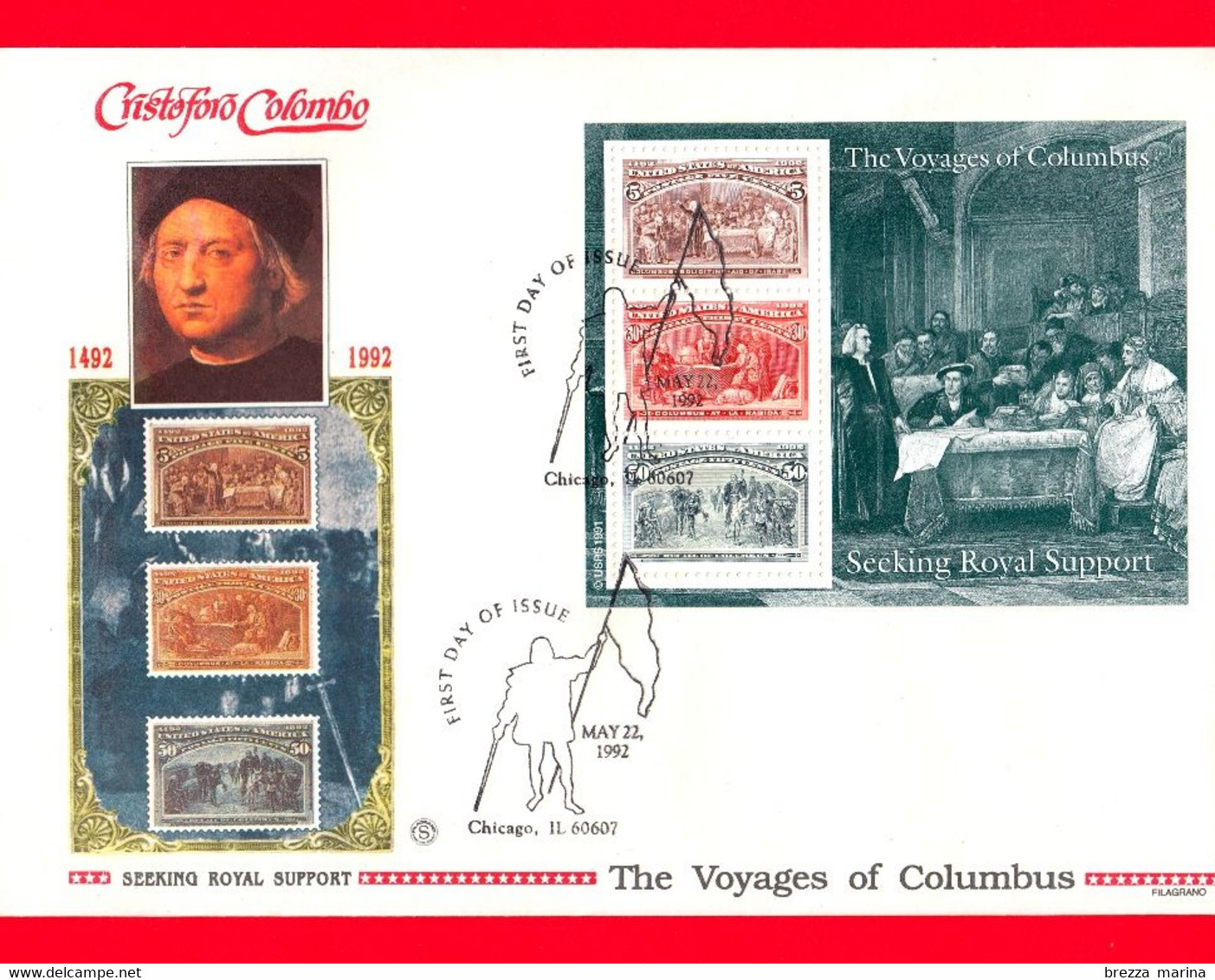 Nuovo - MNH - USA - 1992 - Celebrazioni Colombiane - The Voyages Of Columbus - Filagrano - 1991-2000