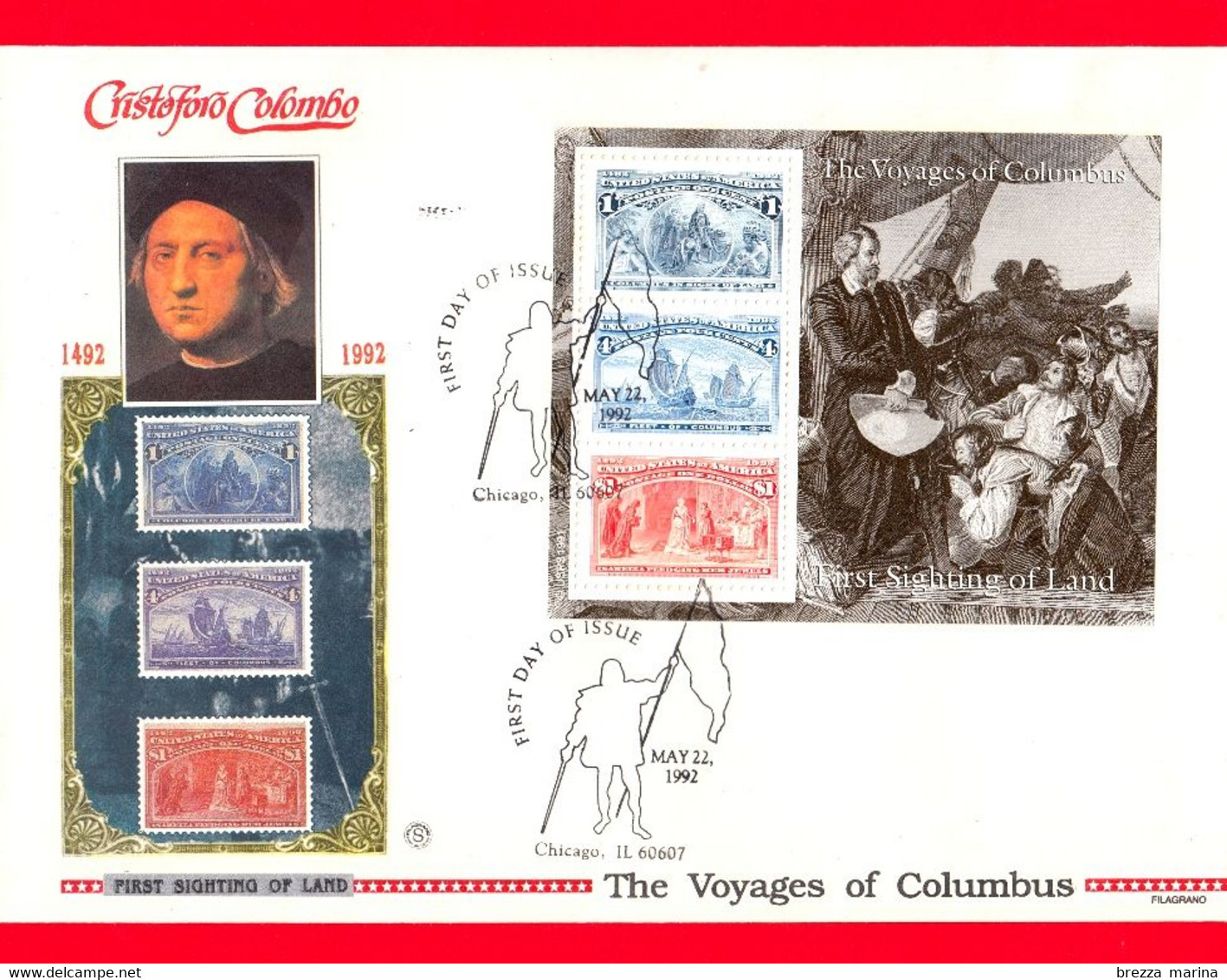 Nuovo - MNH - USA - 1992 - Celebrazioni Colombiane - The Voyages Of Columbus - Filagrano - 1991-2000