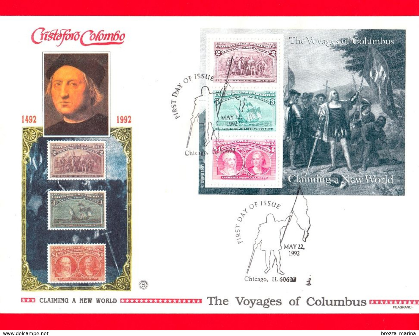 Nuovo - MNH - USA - 1992 - Celebrazioni colombiane - The Voyages of Columbus - Filagrano