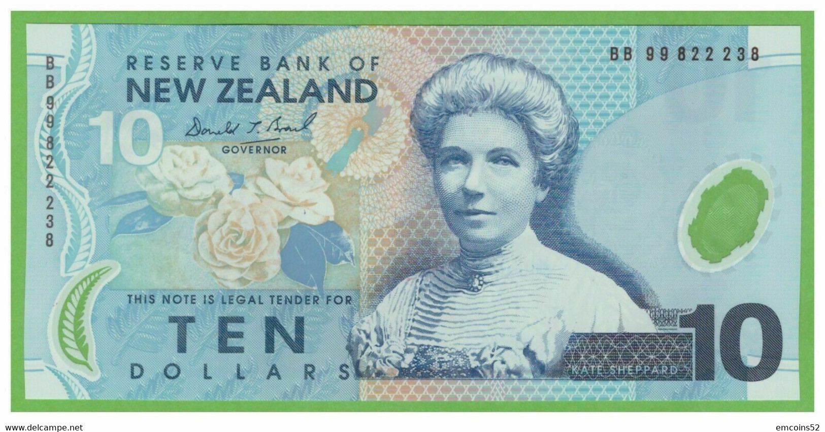 NEW ZEALAND 10 DOLLARS 1999  P-186a  UNC - Nueva Zelandía