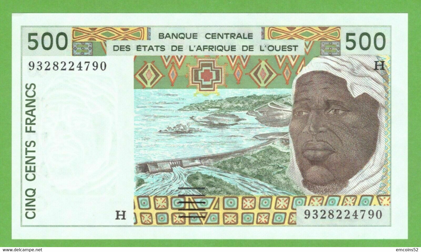 NIGER W.A.S. 500 FRANCS 1993  P-610Hc  UNC - Niger