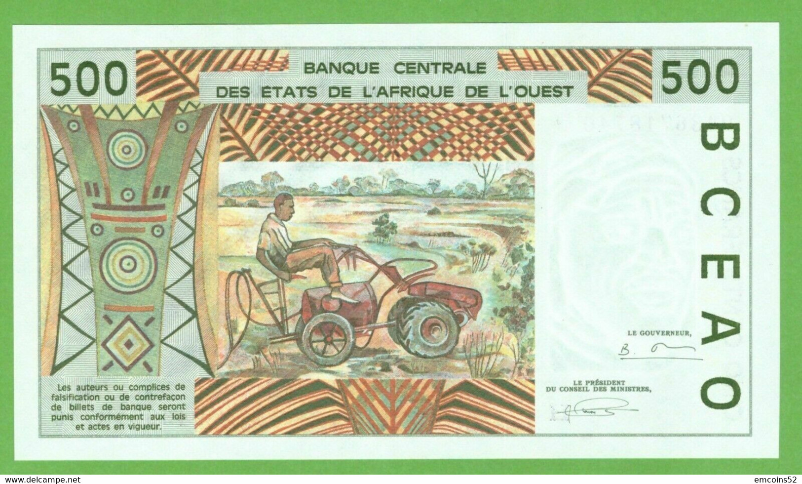 NIGER W.A.S. 500 FRANCS 1994  P-610Hd  UNC - Niger