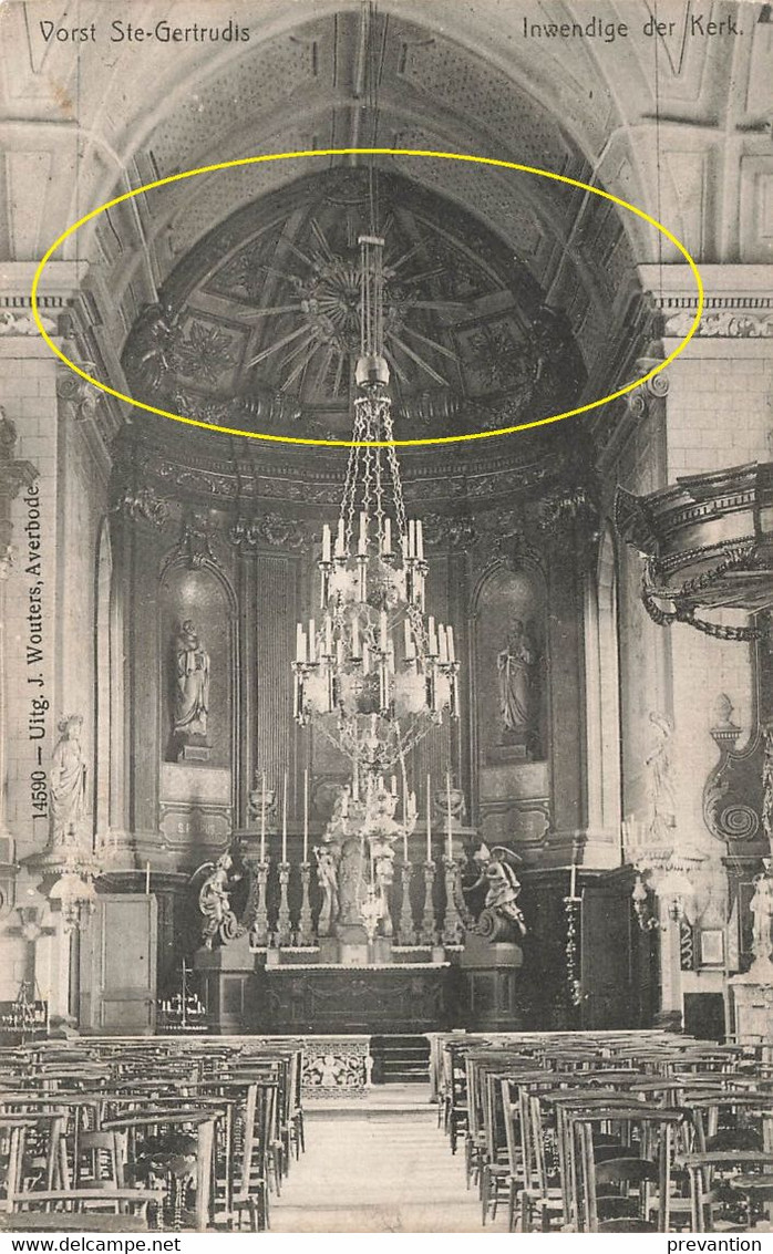VORST Ste Gertrudis - Inwendige Der Kerk - Carte Circulé En 1910 - Laakdal