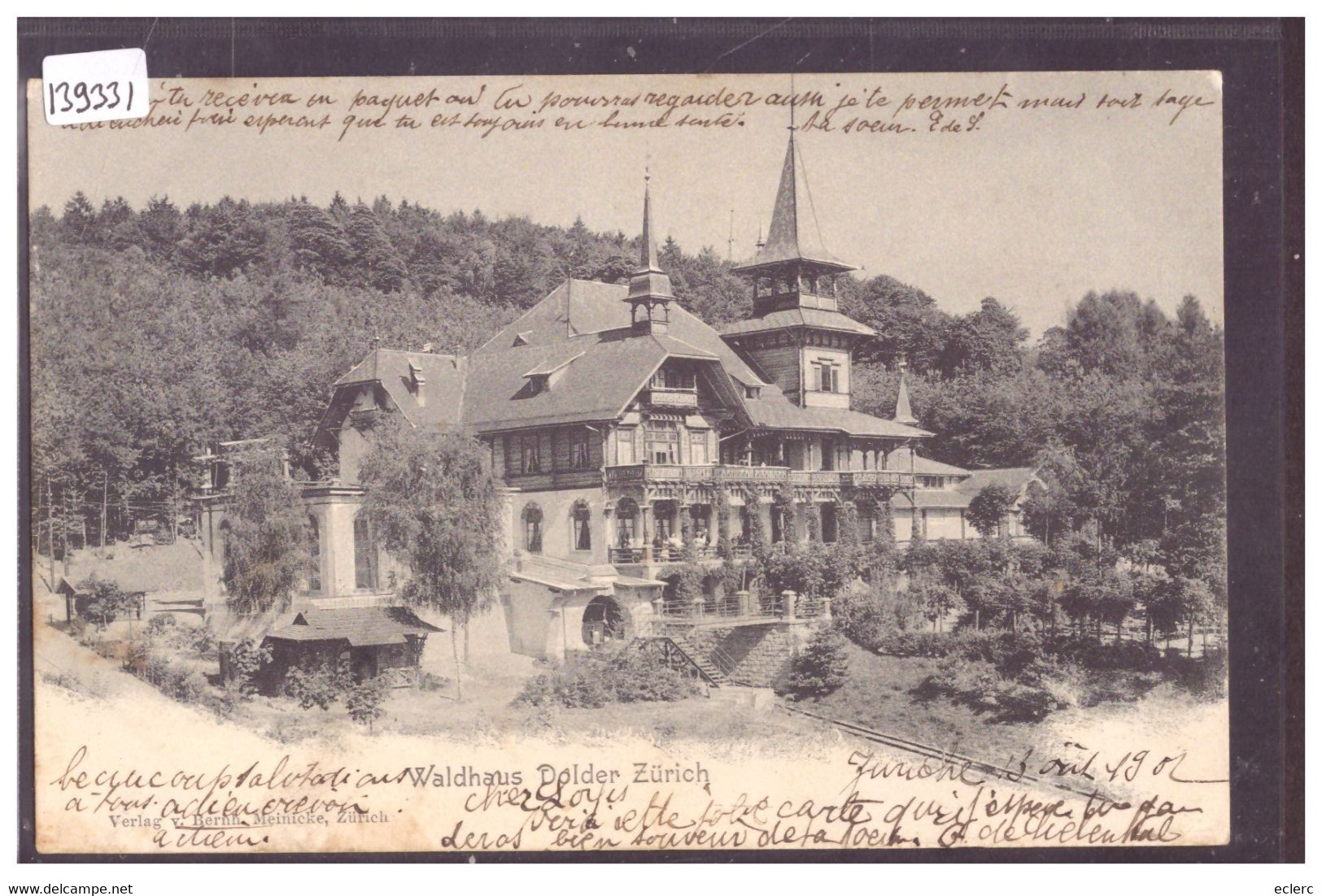 ZÜRICH - WALDHAUS DOLDER - B ( LEGER PLI HORIZONTAL ) - Wald