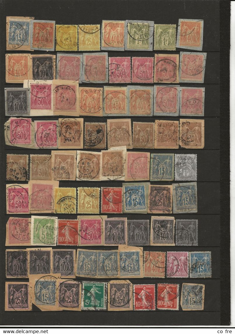 Algérie: Lot De Timbres Français Oblitérés En Algérie Avant 1924 (voir Descrption Complète) - Lots & Serien