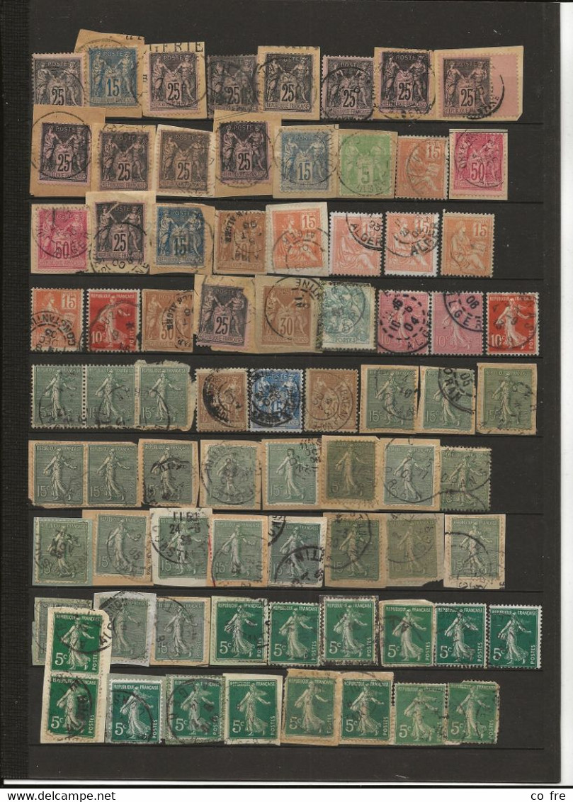 Algérie: Lot De Timbres Français Oblitérés En Algérie Avant 1924 (voir Descrption Complète) - Lots & Serien