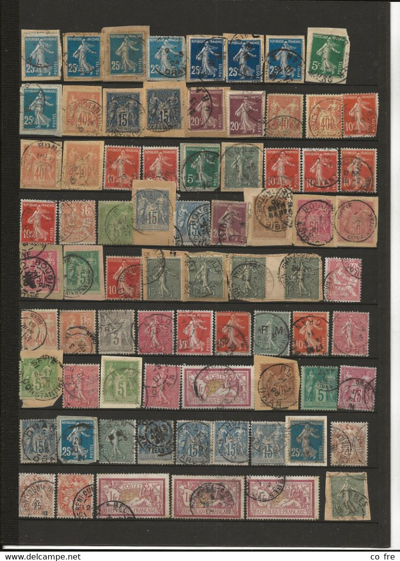 Algérie: Lot De Timbres Français Oblitérés En Algérie Avant 1924 (voir Descrption Complète) - Lots & Serien