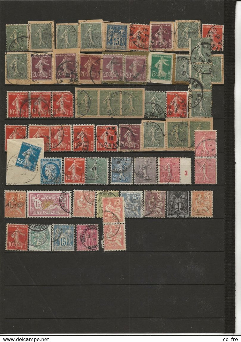 Algérie: Lot De Timbres Français Oblitérés En Algérie Avant 1924 (voir Descrption Complète) - Lots & Serien