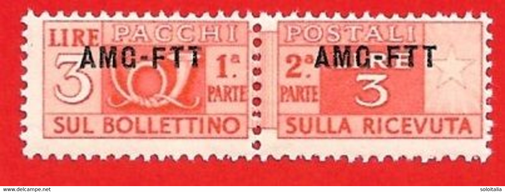 1949-53 (15) Francobolli Per Pacchi Postali Sovrastampati Su Una Riga Lire 3 - Nuovo MNH - Pacchi Postali/in Concessione