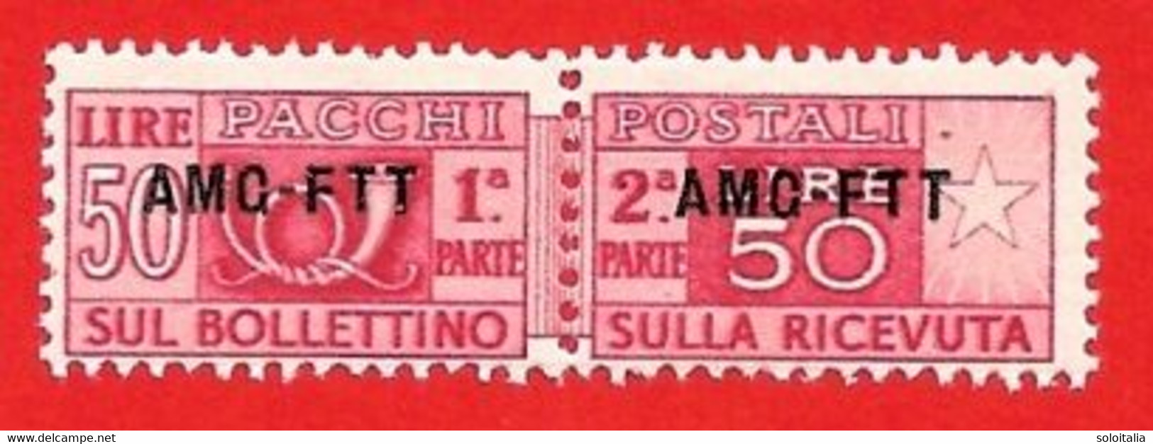 1949-53 (21) Francobolli Per Pacchi Postali Sovrastampati Su Una Riga Lire 50 - Nuovo MNH - Paketmarken/Konzessionen