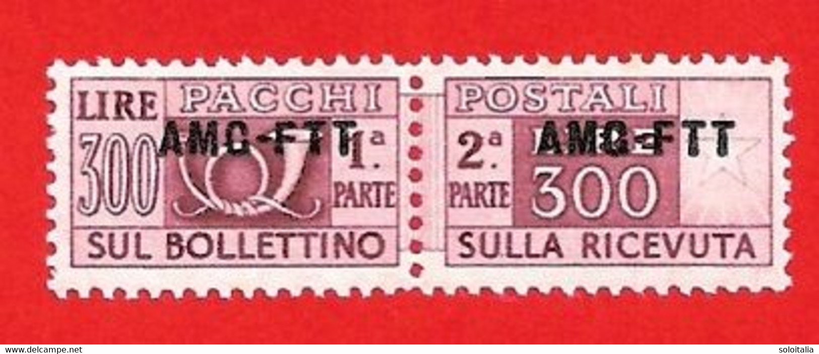 1949-53 (24) Francobolli Per Pacchi Postali Sovrastampati Su Una Riga Lire 300 - Nuovo MNH - Paketmarken/Konzessionen