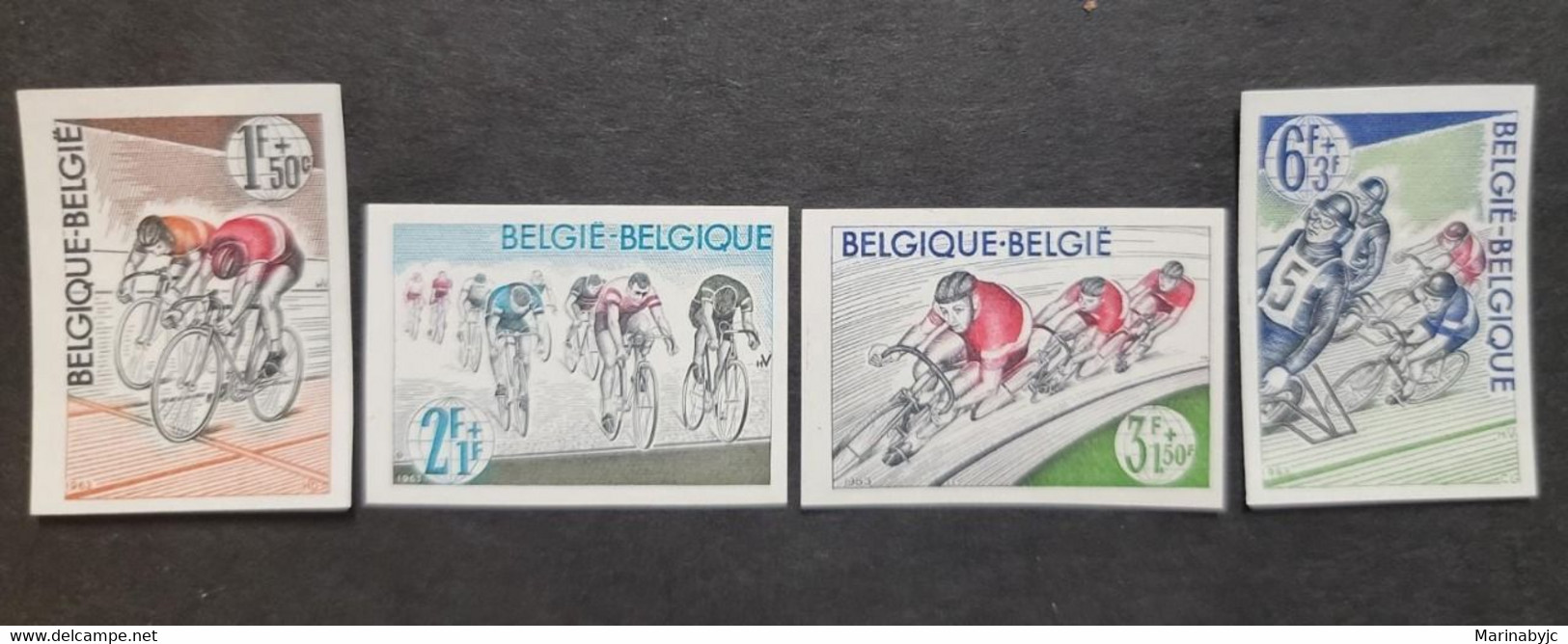 SP) 1963 BELGIUM, OLYMPIC GAMES, CYCLING RACE, TOKIO JAPAN, TRIP OF 4, MNH - Sonstige & Ohne Zuordnung