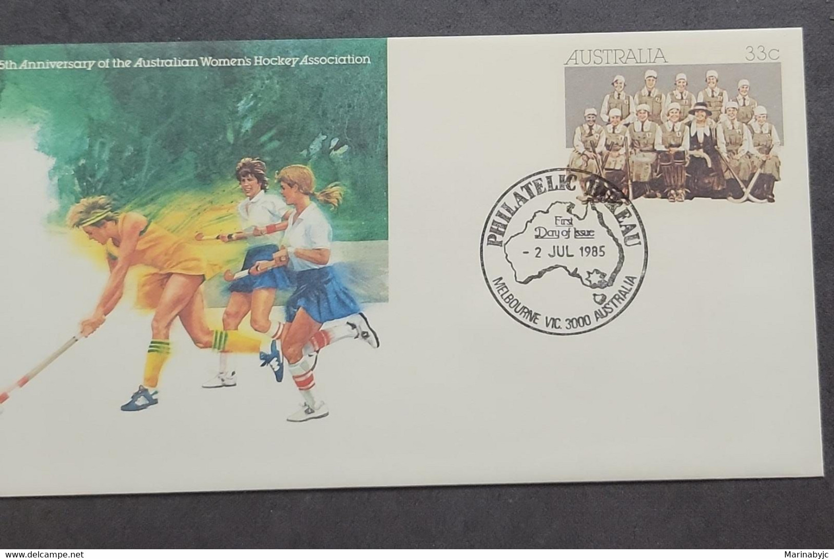 P) 1985 AUSTRALIA, HOCKEY, ANNIVERSARY, WOMEN TEAM, MELBOURNE CANCELLATION, POSTAL STATIONERY, MNH - Other & Unclassified