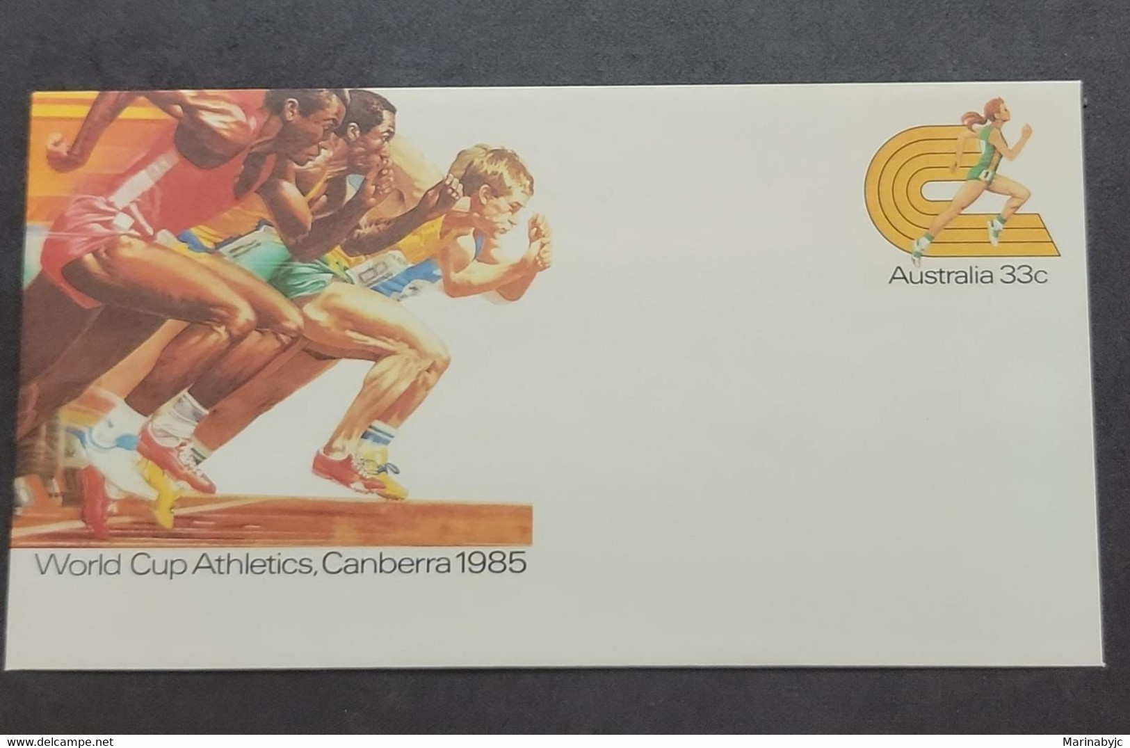 P) 1985 AUSTRALIA, WORLD CUP ATHLETICS CANBERRA, POSTAL STATIONERY, MNH - Otros & Sin Clasificación