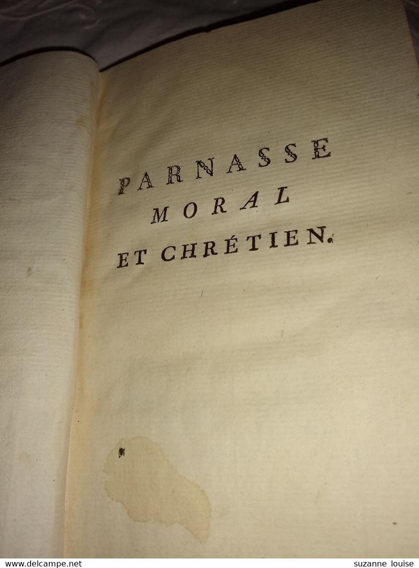 Parnasse Moral  Et Chrétien  Par M. Brillon Duperon - 1701-1800