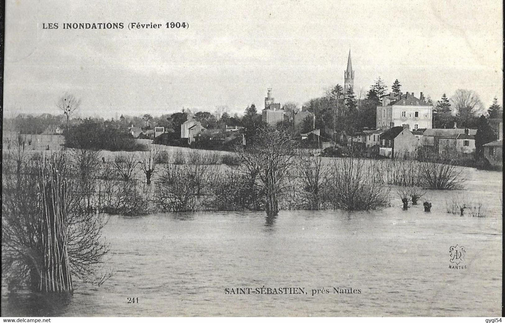 Saint Sébastien  Près De Nantes Inondations  Février 1904 - Saint-Sébastien-sur-Loire