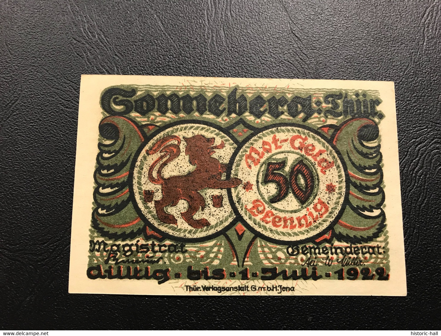 Notgeld - Billet Necéssité Allemagne - 50 Pfennig - Sonneberg - 1 Juillet 1922 - Non Classés