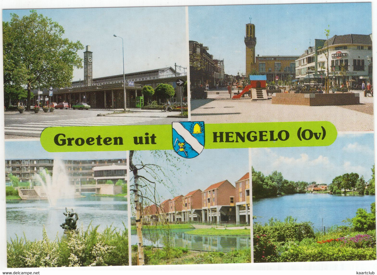 Groeten Uit Hengelo - (Overijssel, Nederland/Holland) - O.a. N.S. Station, Fontein - 4713 - Hengelo (Ov)