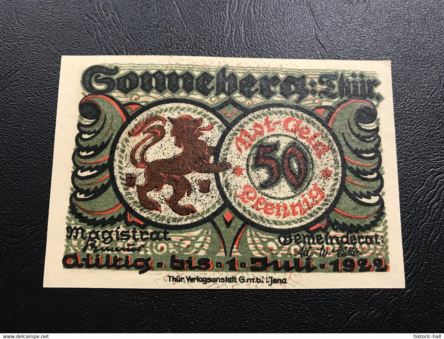 Notgeld - Billet Necéssité Allemagne - 50 Pfennig - Sonneberg - 1 Juillet 1922 - Ohne Zuordnung