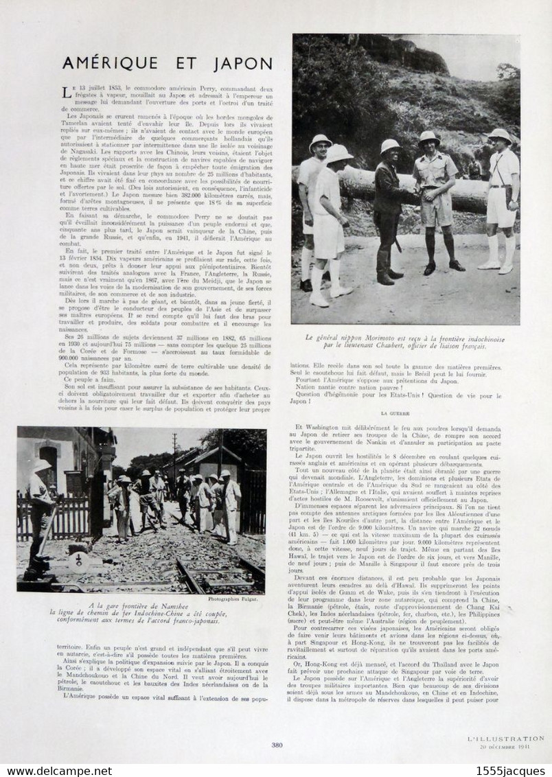 L'ILLUSTRATION N° 5154 20-12-1941 SINGAPOUR NAMSHEE GUAM MIDWAY OKA DUGNY ARNOUVILLE MOZART HUGO COTONOU - L'Illustration