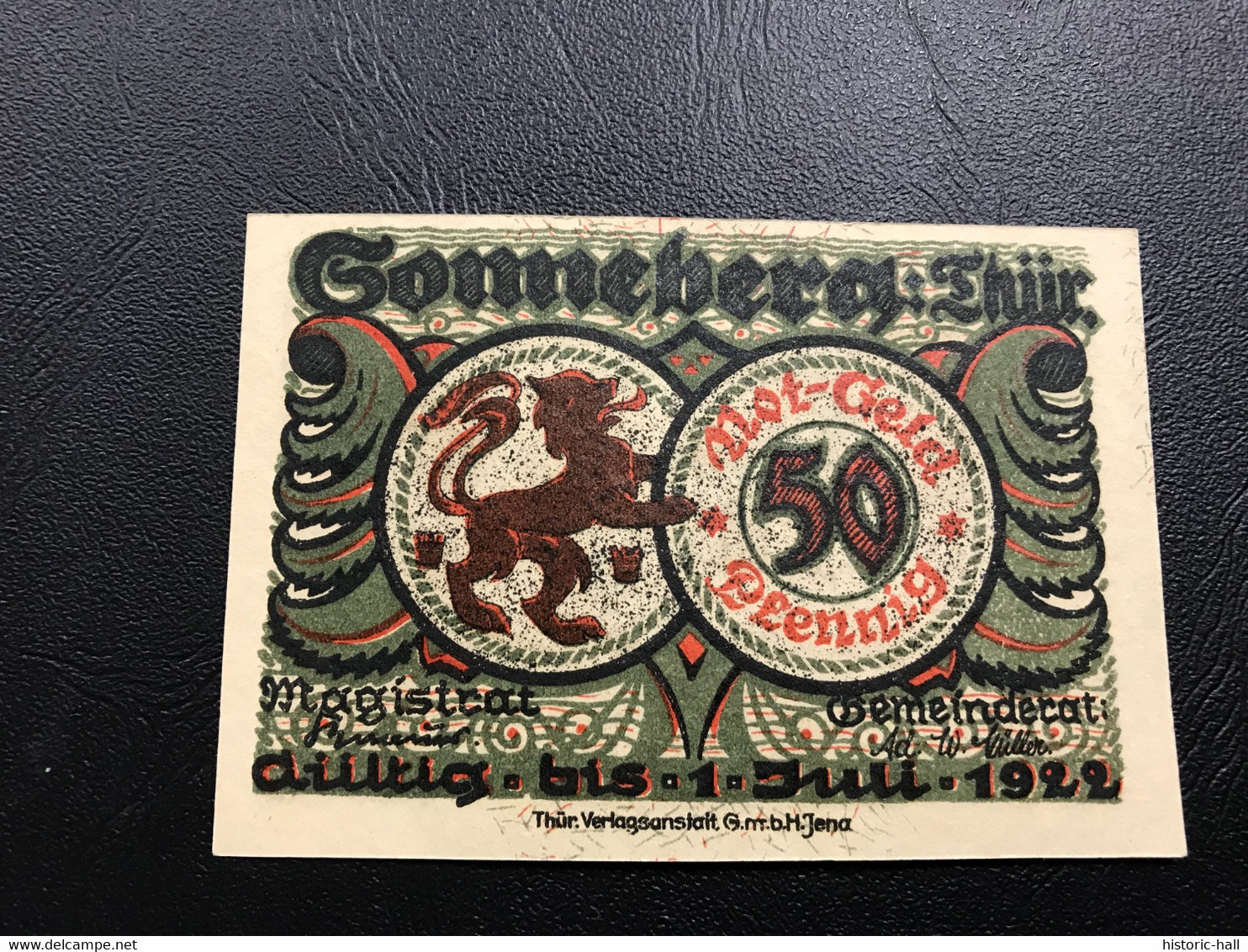 Notgeld - Billet Necéssité Allemagne - 50 Pfennig - Sonneberg - 1 Juillet  1922 - Non Classés